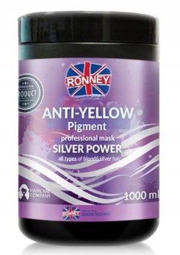 Maska do pielęgnacji włosów blond i siwych ANTI-YELLOW RONNEY 1000ml
