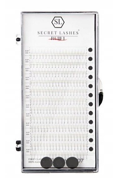 SECRET LASHES Rzęsy kępki REBEL 10D C 0,07 mix