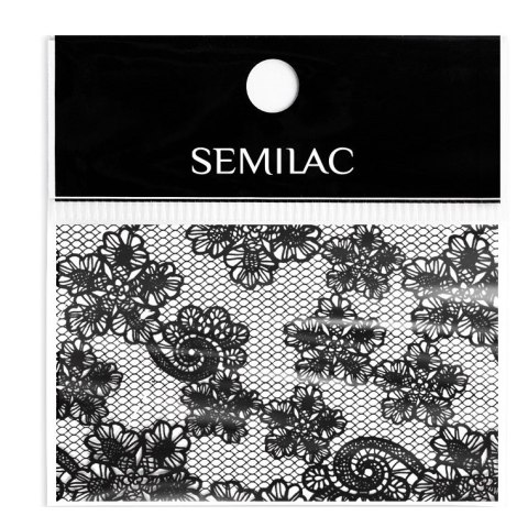 SEMILAC FOLIA TRANSFEROWA BLACK LACE 24 CZARNA
