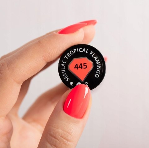 SEMILAC LAKIER HYBRYDA 7ML TROPICAL FLAMINGO 445