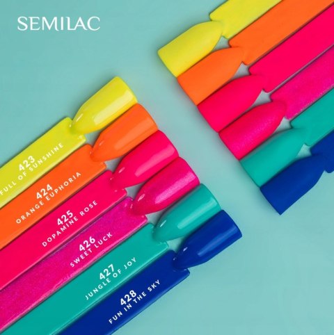 SEMILAC LAKIER HYBRYDA Orange Euphoria 7 ml 424