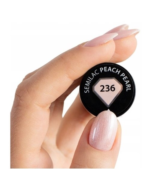 SEMILAC LAKIER HYBRYDOWY 236 Peach Pearl 7 ml