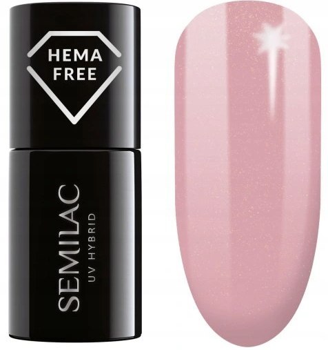 SEMILAC LAKIER HYBRYDOWY 376 SHIMMER STONE PINK