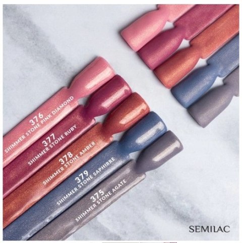 SEMILAC LAKIER HYBRYDOWY 376 SHIMMER STONE PINK