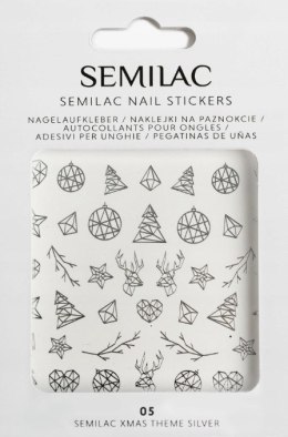 SEMILAC NAKLEJKI ŚWIĄTECZNE XMAS SILVER NR 05