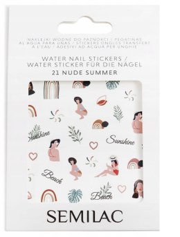 SEMILAC Naklejki Na Paznokcie Wodne NUDE SUMMER 21
