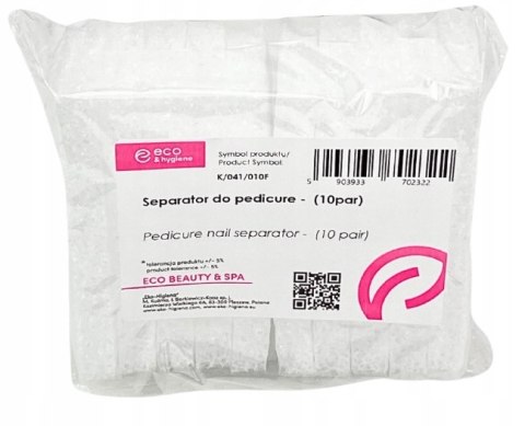 SEPARATORY PIANKOWE DO PEDICURE 10 SZT BIAŁE