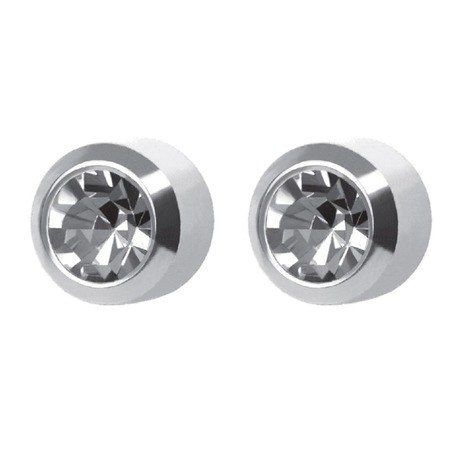 STUDEX BRYLANT pełna srebrna 1 para KOLCZYKI SYSTEM PLUS