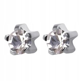 STUDEX Brylant w pazurkach kolor srebrny KOLCZYKI SYSTEM PLUS