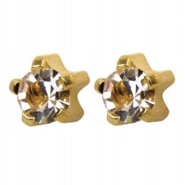 STUDEX Brylant w pazurkach złoty kolczyki 1 para SYSTEM PLUS