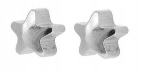 STUDEX Gwiazdka kolor srebrny KOLCZYKI 1 PARA SYSTEM PLUS