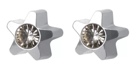 STUDEX Gwiazdka z brylantem srebrny kolczyki 1para SYSTEM PLUS