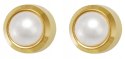 STUDEX Kolczyki biała perła złote pełne 1para SYSTEM PLUS