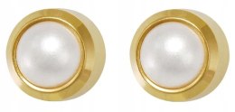 STUDEX Kolczyki biała perła złote pełne 1para SYSTEM PLUS