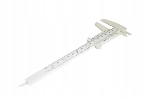 SUWMIARKA DO BRWI BIAŁA 15 CM
