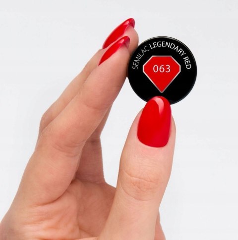 Semilac Lakier hybrydowy 063 Legendary Red 7 ml