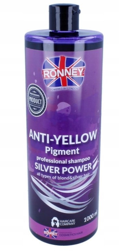 Szampon do włosów blond, rozjaśnionych i siwych RONNEY ANTI-YELLOW 1L
