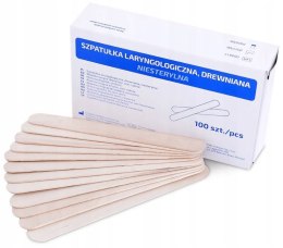 Szpatułki Drewniane Patyczki Laryngologiczne Sterylne jednorazowe 100 Sztuk