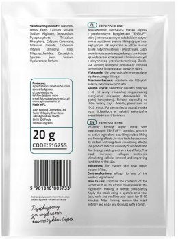 APIS Express Lifting intensywnie napinająca maska algowa 20g
