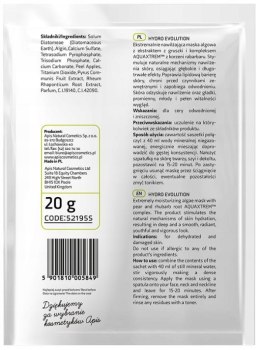 APIS Maska Algowa z Gruszką i Rabarbarem Nawilżająca Hydro Evolution 20 g