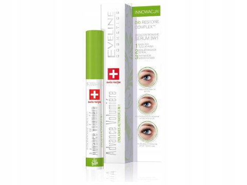 Eveline Advance Volumiere 3w1 Serum Odżywka do Rzęs Baza Pod Tusz 10ml