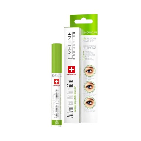 Eveline Advance Volumiere 3w1 Serum Odżywka do Rzęs Baza Pod Tusz 10ml