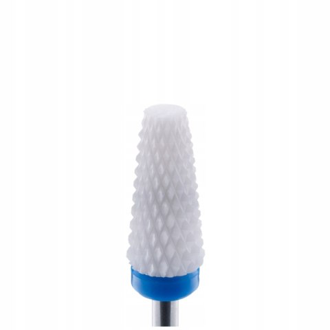 Frez do Paznokci Wałów Ceramiczny Ścięty Stożek Niebieski Średni FRC500-8