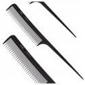 Grzebień fryzjerski do czesania, do zabiegów xhair czarny 00423
