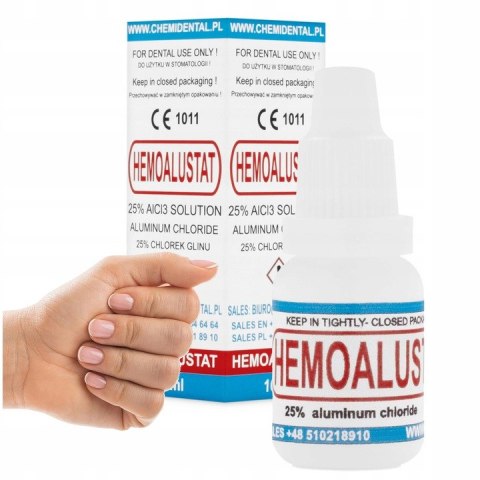 HEMOALUSTAT Płyn do Tamowania Hamowania Krwawienia Skórek 10ml