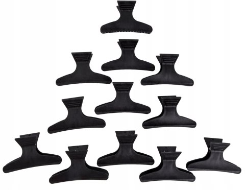 Klamra do włosów Ponik's 12 szt. czarny 002