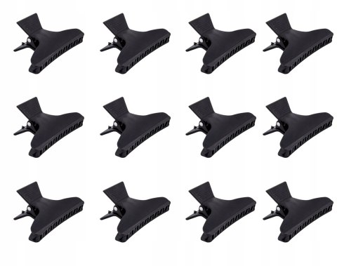 Klamra do włosów Ponik's 12 szt. czarny 002