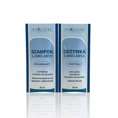 Lamelarny zestaw wygładzający włosy Bioelixire 2 x 20 ml - efekt tafli