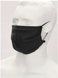 MASKA MASECZKA BAWEŁNIANA NA TWARZ CZARNA 2WARSTWY