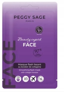 PEGGY SAGE Maseczka wygładzająca ze stymulatorem kolagenu w płacie 1SZT