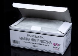 Maseczki chirurgiczne 3-warstwowe włókninowe PANW białe 50 szt