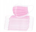 Maska higieniczna ochronna RÓŻOWA 3 warstwy PANW op. 50 szt