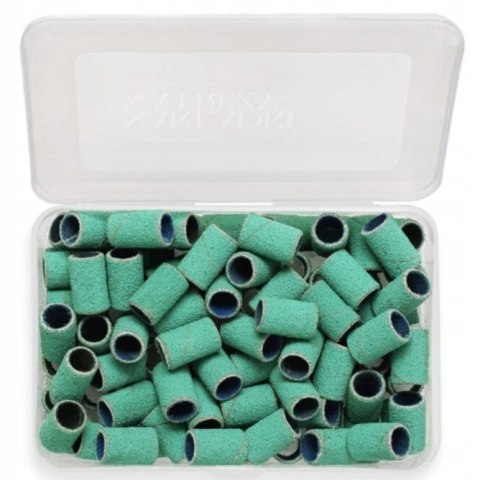 Nakładki Kapturki na Frezy 150 Walec Turkusowe Manicure 100 szt Aba Group