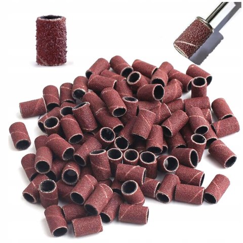 Nakładki ścierne do pedicure #80 kapturki na mandrel 100 szt