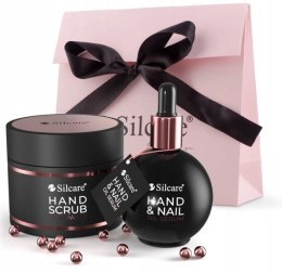 Peeling dłoni 150 ml + olejek do rąk paznokci 75 ml ZESTAW Silcare So Rose!