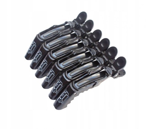 Ponik's Klips do włosów 6 szt. czarny krokodylki BKL014