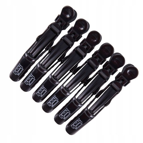 Ponik's Klips do włosów 6 szt. czarny krokodylki BKL014