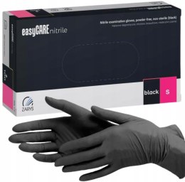RĘKAWICZKI NITRYLOWE CZARNE ZARYS 100SZT ROZMIAR S