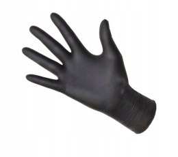 RĘKAWICZKI NITRYLOWE CZARNE ZARYS 100SZT ROZMIAR S