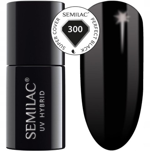 SEMILAC LAKIER HYBRYDOWY 300 PERFECT BLACK 7ML