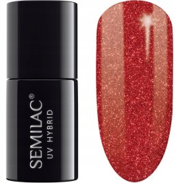 Semilac Lakier hybrydowy 025 Glitter Red 7 ml