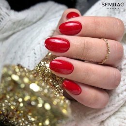 Semilac Lakier hybrydowy 025 Glitter Red 7 ml