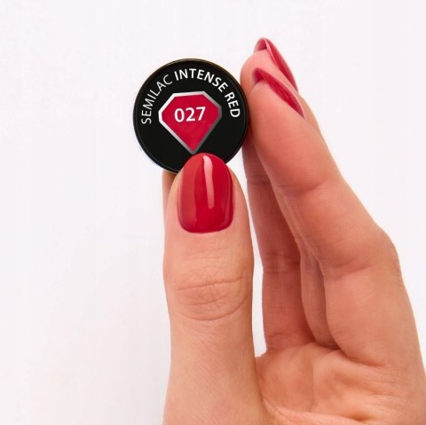 Semilac Lakier hybrydowy 027 Intense Red 7 ml