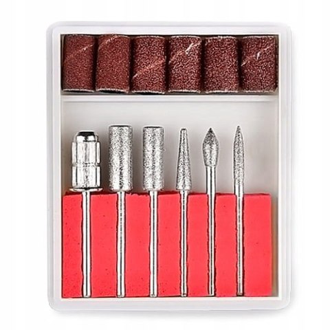 Zestaw frezów diamentowych Maxim 6 sztuk + nakładki ścierne