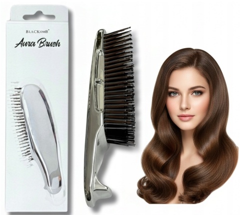 BLACKOMB AURA BRUSH szczotka trychologiczna do włosów i masażu | Srebrna