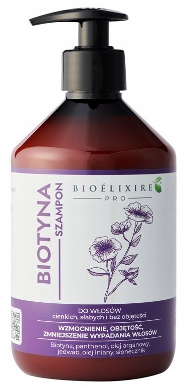 Bioelixire PRO SALON Biotyna szampon stymulujący wzrost włosów 500ml